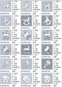 Akachan Baby Trapunto Tote and Quilt Blocks